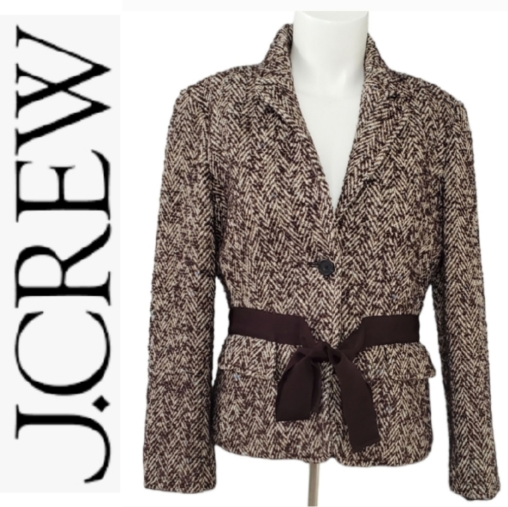 J.Crew Wool Brown Blazer. Size 8.